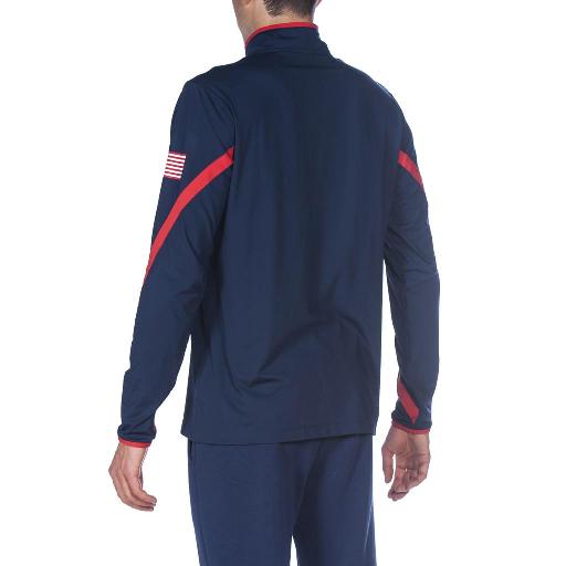 ARENA Men's Swimming National Team Half Zip Long Sleeve Shirt II