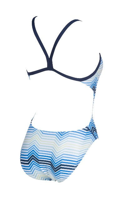 ARENA Womens Multicolor Stripes Challenge Back One Piece