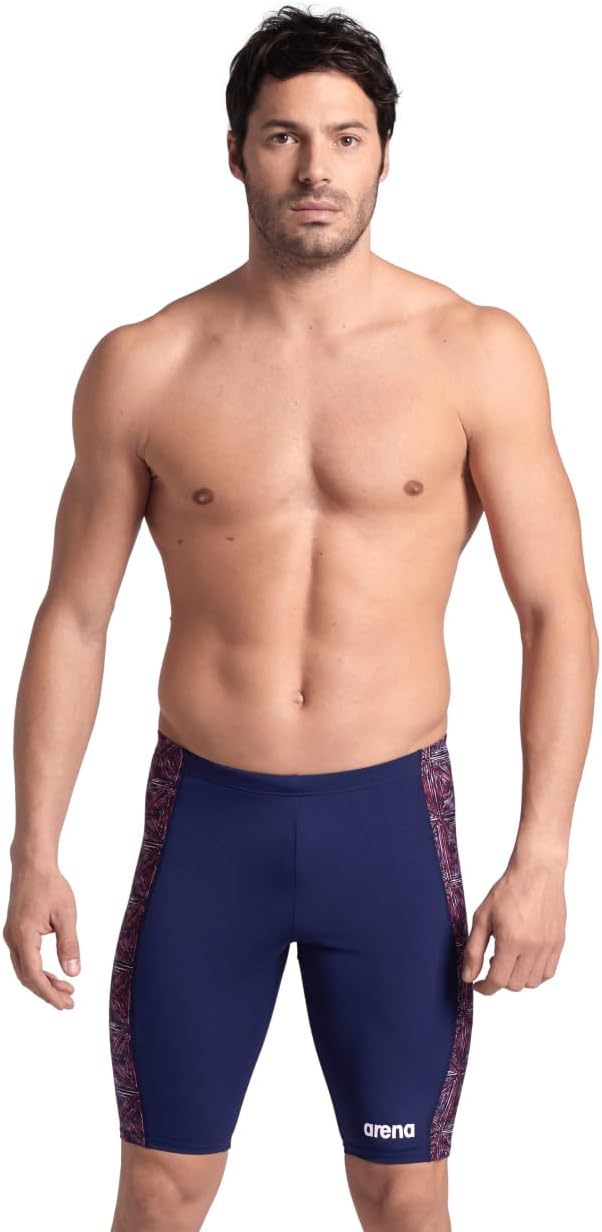 Arena Men's Abstract Tiles Jammer Swimsuit