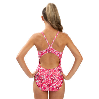 DOLFIN Women's Uglies Cascade V-Back One Piece Swimsuit