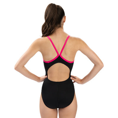 DOLFIN Women's Uglies Solid V-Back One Piece Swimsuit