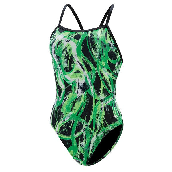DOLFIN Women's XtraSleek Supernova V-2 Back One Piece Swimsuit