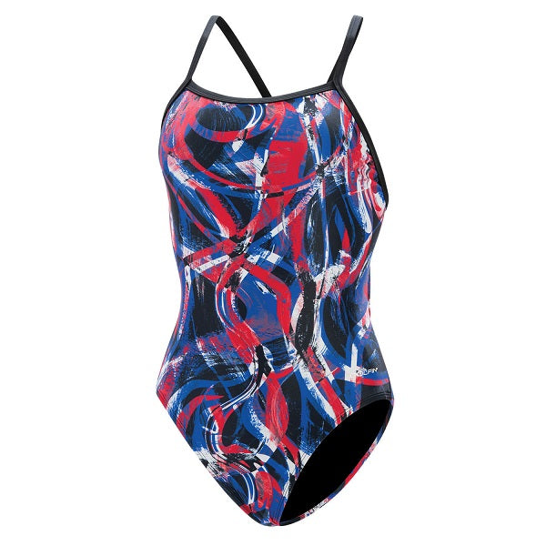 DOLFIN Women's XtraSleek Supernova V-2 Back One Piece Swimsuit