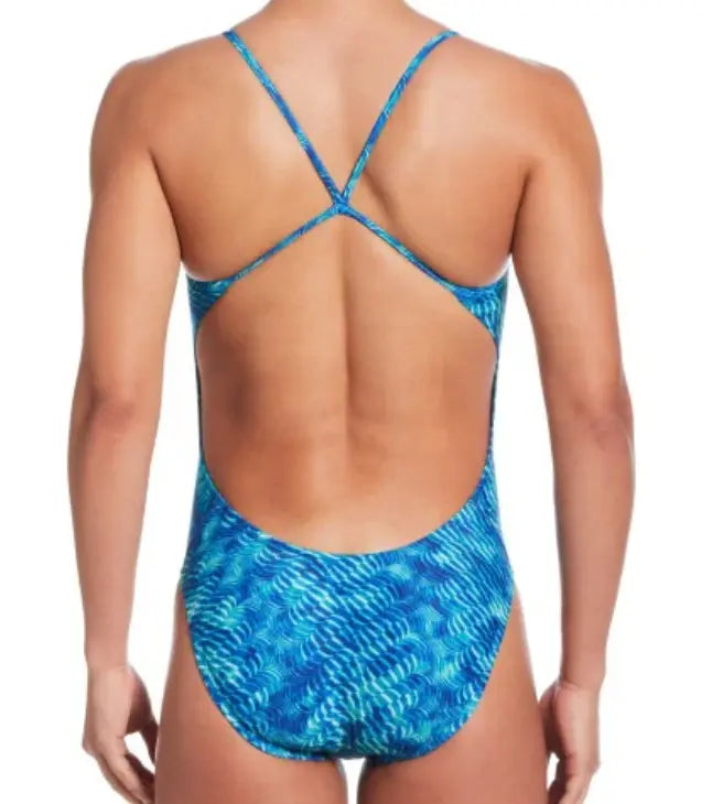 Lawrence Swim Association_Nike Women’s HydraStrong Pool Lanes Cut Out One Piece Swimsuit