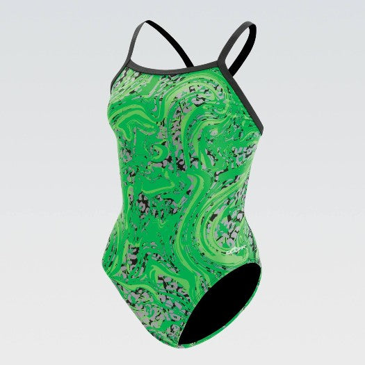 DOLFIN Women's XtraSleek Eco V-2 Back (Hurricane, Torrent)
