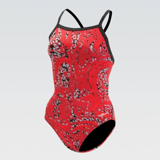DOLFIN Women's XtraSleek Eco V-2 Back (Hurricane, Torrent)
