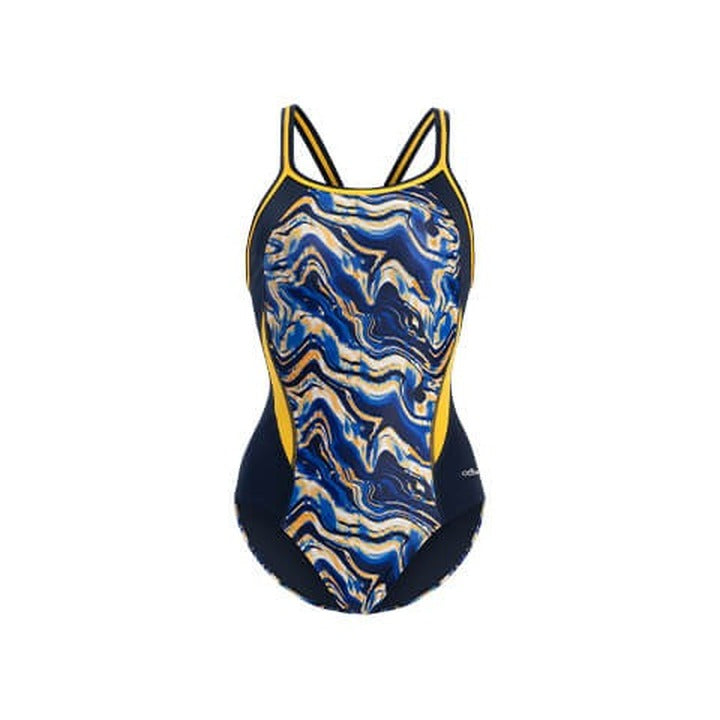 GlenRidge- Dolfin Women's Reliance Blaze Color Block DBX Back One Piece Swimsuit