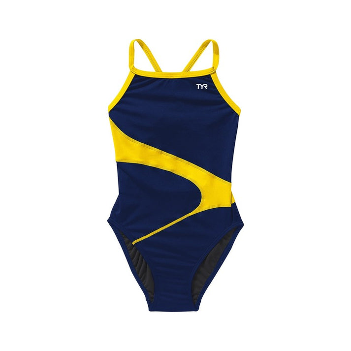 TYR Girls Vanguard Splice Durafast Elite Diamondfit One Piece Swimsuit