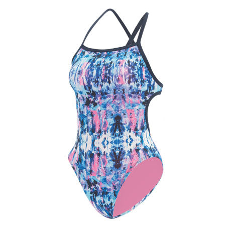 Dolfin Bellas Tie Back Prints One Piece Swimsuit