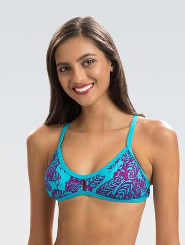 Dolfin Bellas Vented Tie Back Printed Bikini Top