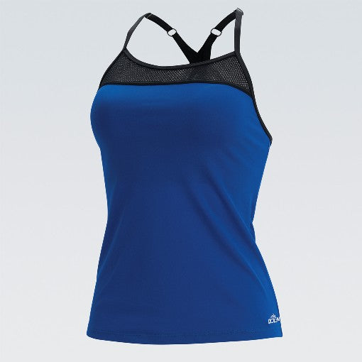 DOLFIN AQUASHAPE Women's Eggplant Solid Triple Crossback Tankini Top