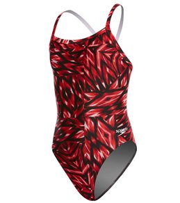 SPEEDO Pro LT Fractal Bloom Flyback One Piece Swimsuit - Youth