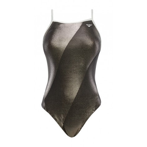The Finals Women's Illusion Foil Funnies Wing Back Swimsuit