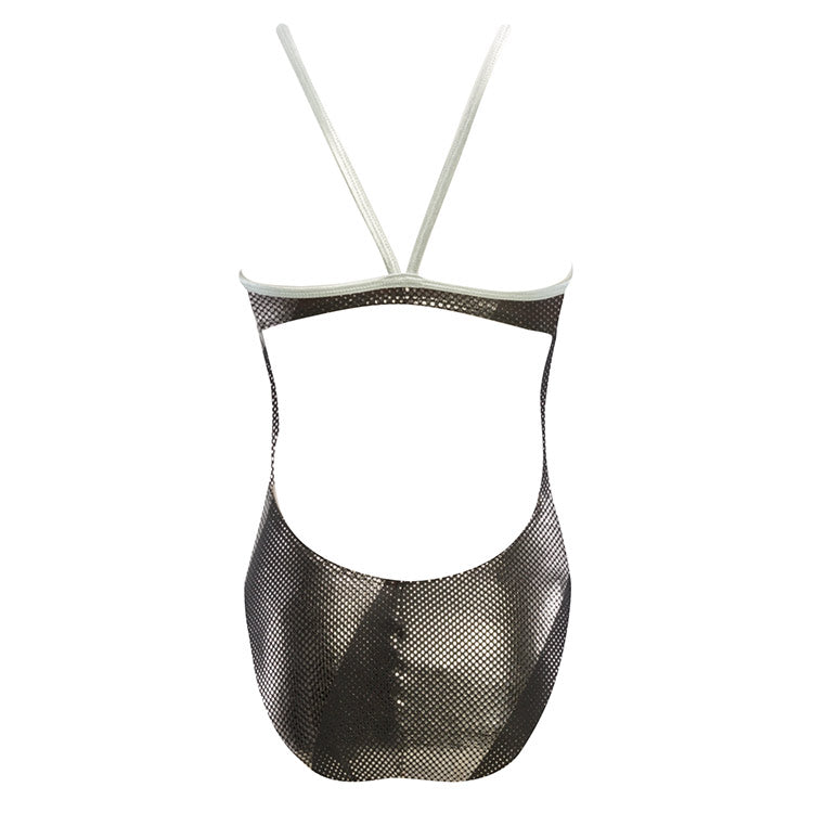 The Finals Women's Illusion Foil Funnies Wing Back Swimsuit