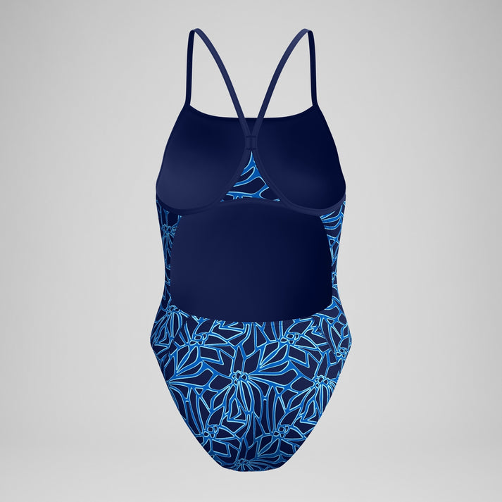 Speedo Women's Petal Polygon Turnback One Piece Swimsuit
