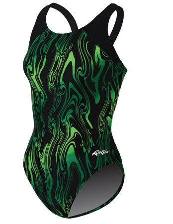 DOLFIN Female Aero Print HP Back One Piece Swimsuit