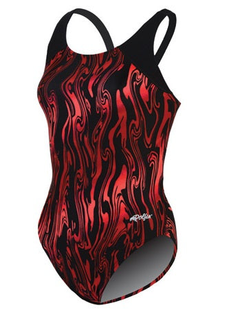 DOLFIN Female Aero Print HP Back One Piece Swimsuit