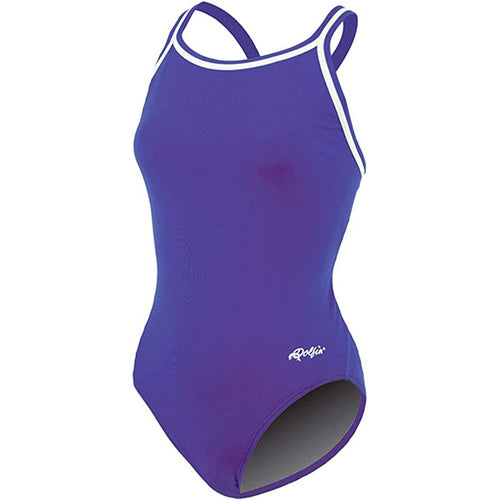 Dolfin women\'s poly team solid chloroban womens dbx back