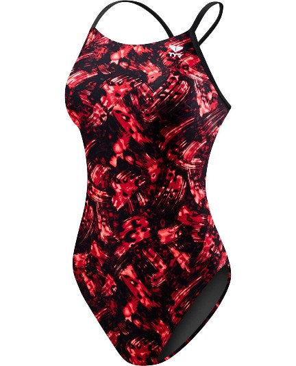 TYR Girls' Emulsion Cutoutfit Swimsuit - Youth