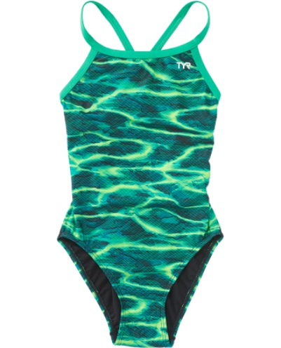 TYR Girls's Lambent Diamondfit Swimsuit