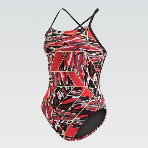 DOLFIN Women's Graphlite Series Green Cross Back One Piece