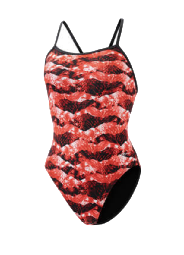Glen Rock_Dolfin Summit Red Female Suit, Red (plain)