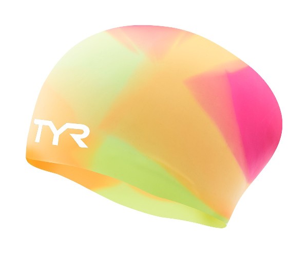 TYR Tie Dye Long Hair Silicone Youth Swim Cap