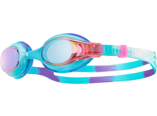 TYR Kids' Swimple Mirrored Tie-Dye Goggles.