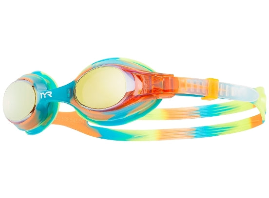 TYR Kids' Swimple Mirrored Tie-Dye Goggles.