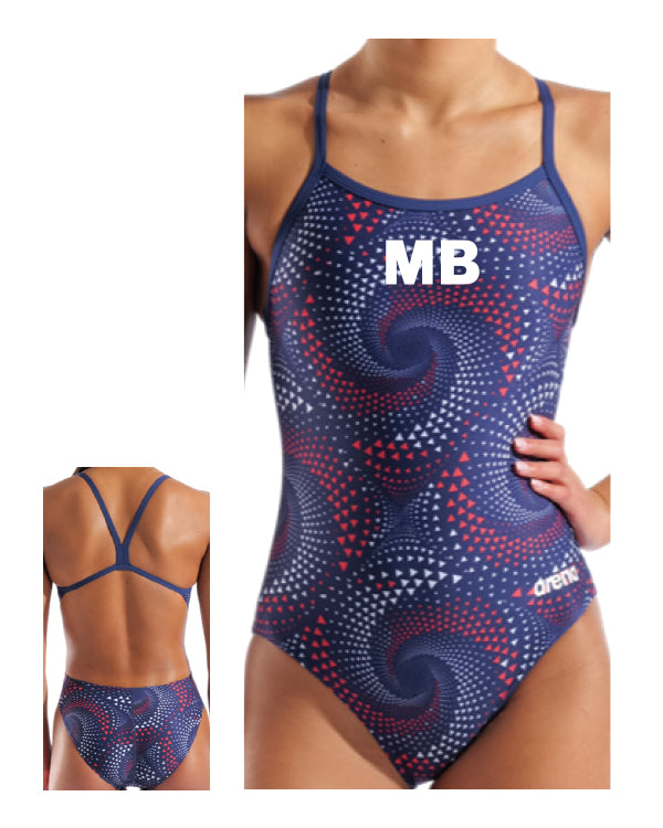 MONMOUTH BARRACUDAS_Arena Women's Fireflow Challenge Back
