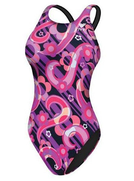 TYR Girls\' Epic Wave Maxback Swimsuit- Youth