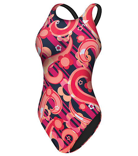TYR Girls\' Epic Wave Maxback Swimsuit- Youth