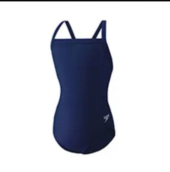 Minisink Manta Rays_Speedo Solid PowerFLEX Eco Core Flyback Women’s One Piece Swimsuit, Navy