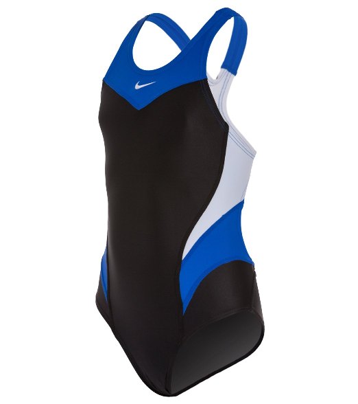 NIKE Victory Colorblock Women Swim Performance Power Back One Piece