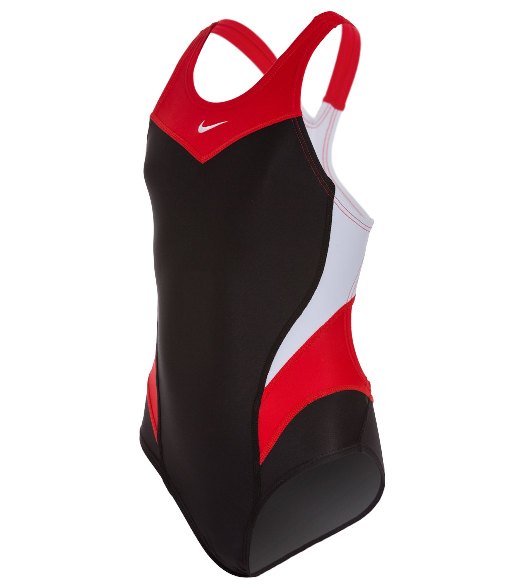 NIKE Victory Colorblock Women Swim Performance Power Back One Piece