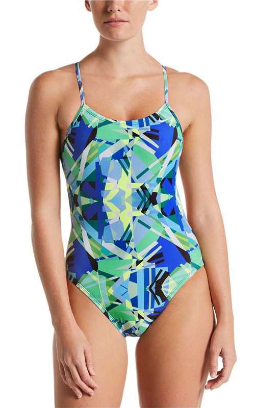 NIKE Women's Prisma Punch Cut-Out One-Piece