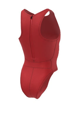 NIKE Hydrastrong Solid Water Polo One Piece Swimsuit w/Zipper