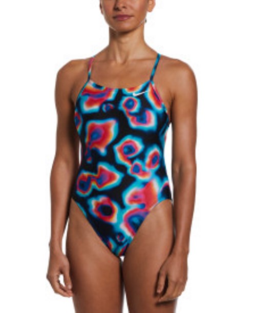 Nike Womens Hydrastrong Multi Print Cutout One Piece