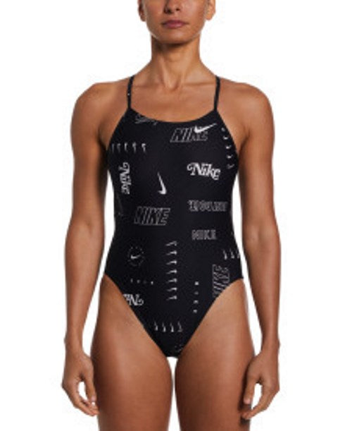 Nike Womens Hydrastrong Multi Print Cutout One Piece
