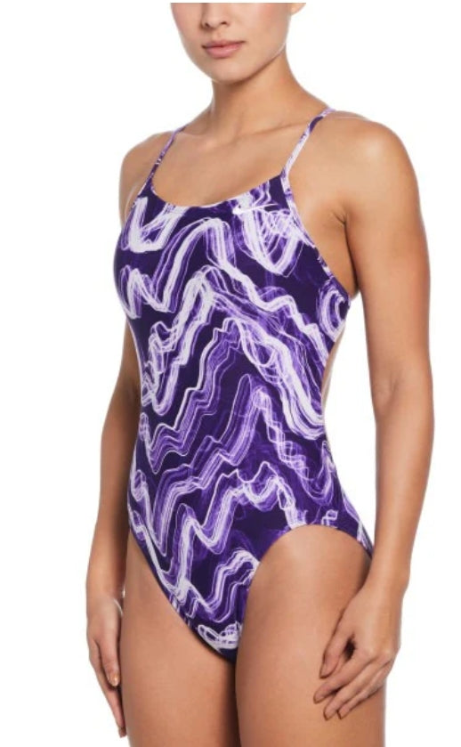 Nike Women\'s Lightning Cut Out One Piece Swimsuit
