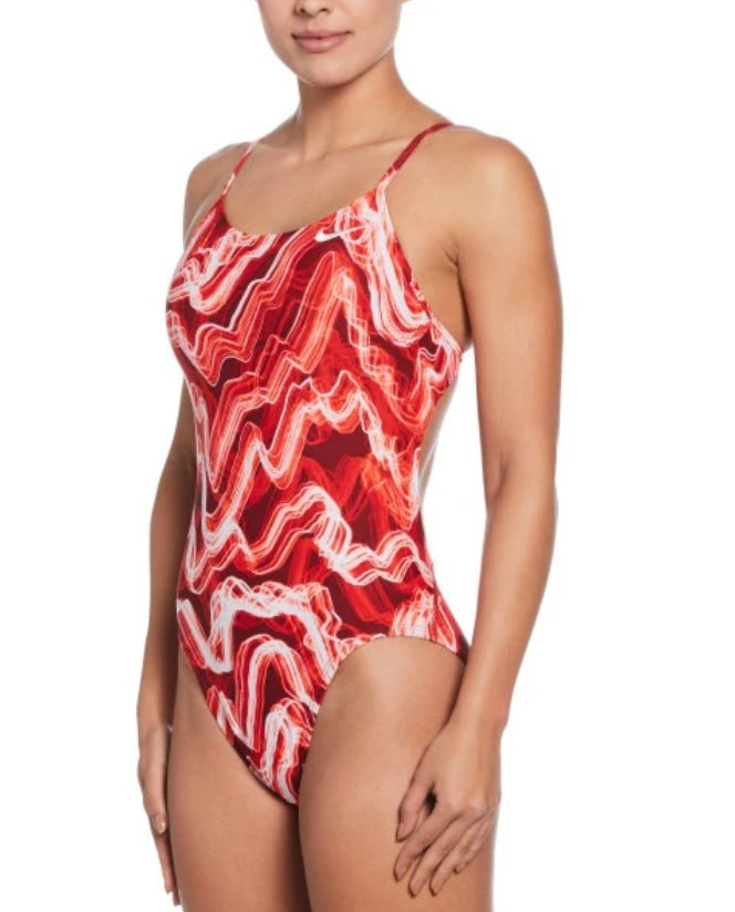 Nike Women\'s Lightning Cut Out One Piece Swimsuit
