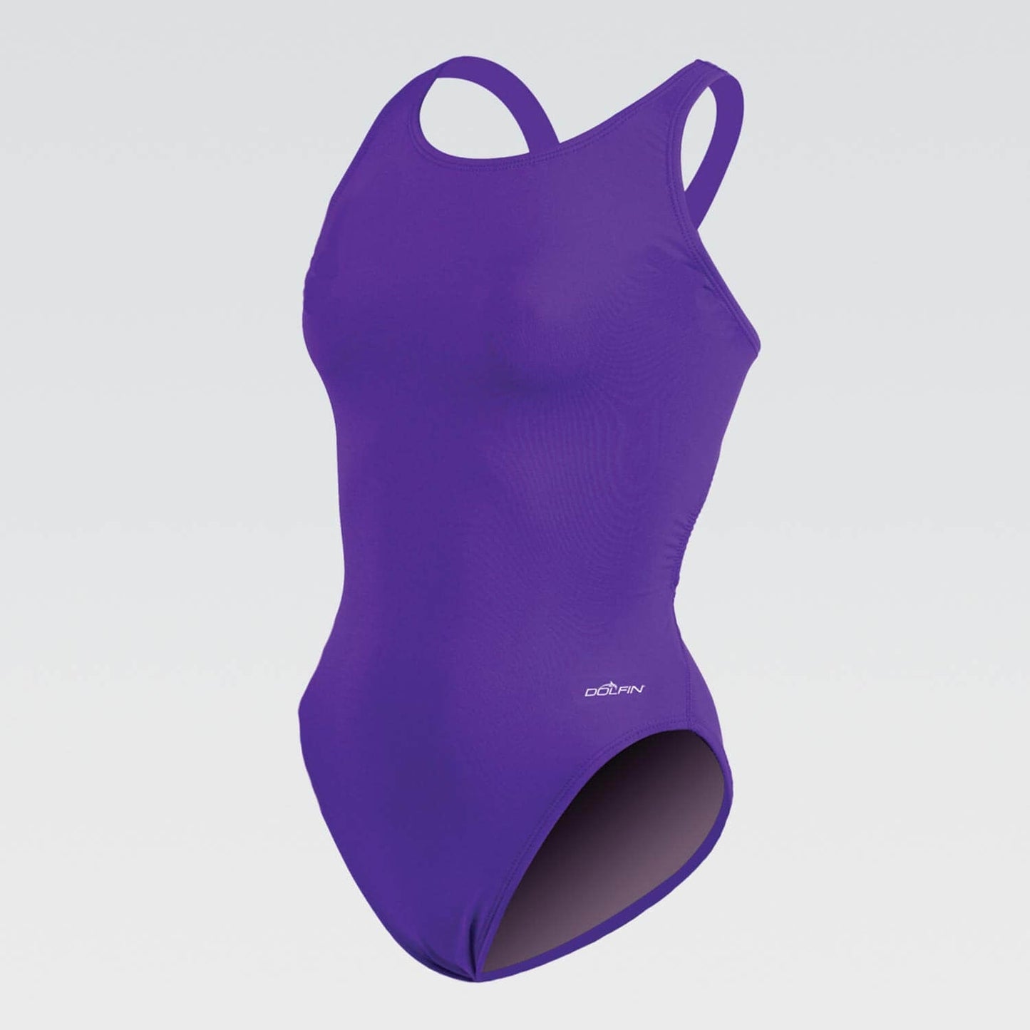 DOLFIN Women's XtraSleek Team Solid High Performance Back One Piece Swimsuit