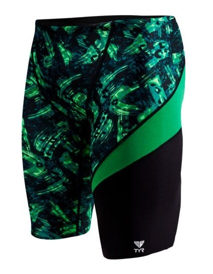 TYR Boys' Emulsion Wave Jammer Swimsuit