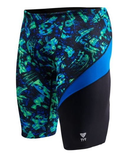TYR Boys' Emulsion Wave Jammer Swimsuit
