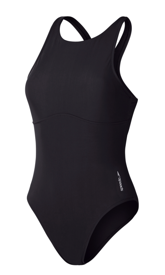 Speedo Women's Solid High Neck 1PC Suit