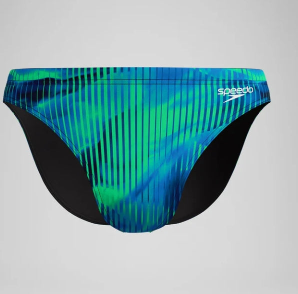 Roycefield-Speedo Men's Linear Lava Brief Swimsuit