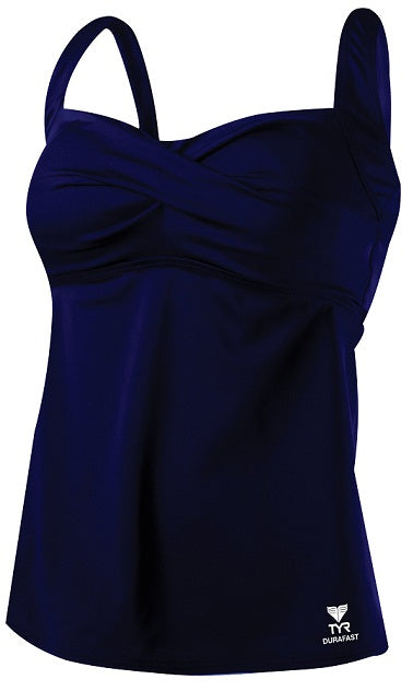 TYR Women's Solid Twisted Bra Tankini Plus