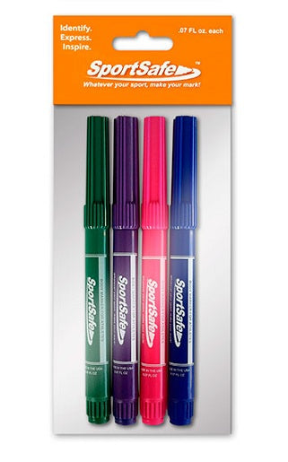 SPORT SAFE Waterproof Ink Skin Marker 4 Pack - Medium Tip