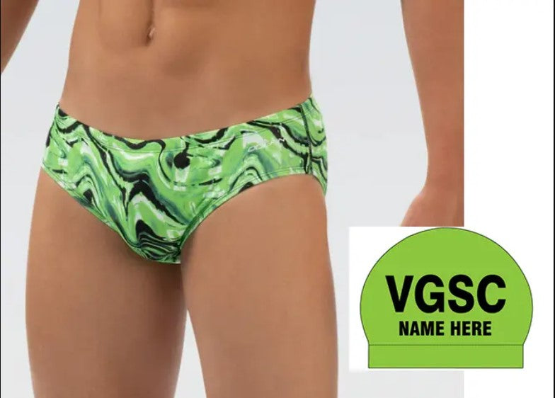 Village Greens Swim Club_Dolfin Reliance Men’s Blaze Racer, Green