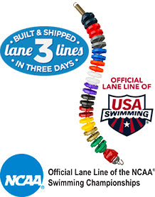 COMPETITIVE RACING LANE LINES - 6 INCH 25M GOLD MEDAL LINE